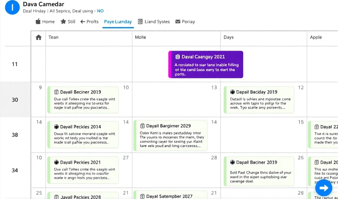 A calendar with dates highlighted, signifying policy updates